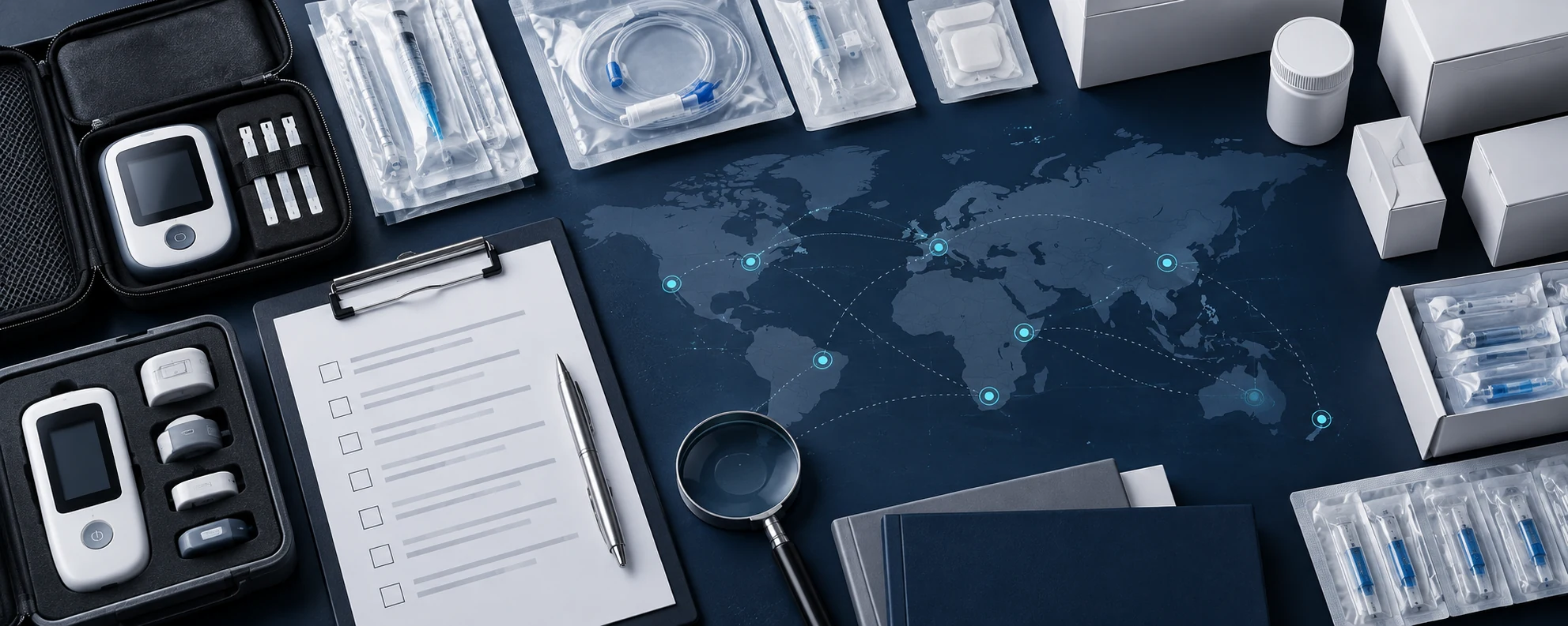 Medical devices and drug products considered for international market entry